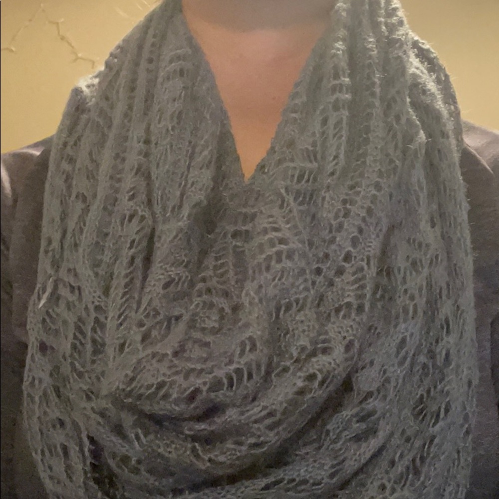 Blue infinity scarf